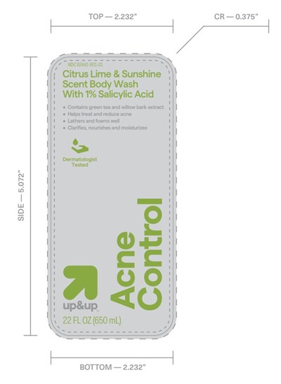 Principle Display Panel (Upup Acne Control Body Wash Front Label)